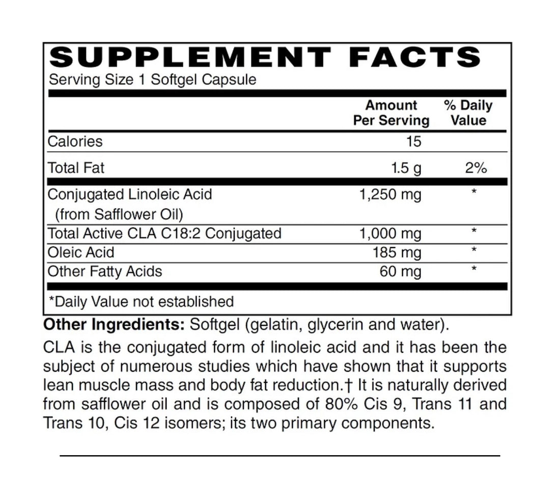 Activation Lean Energy 1250mg CLA